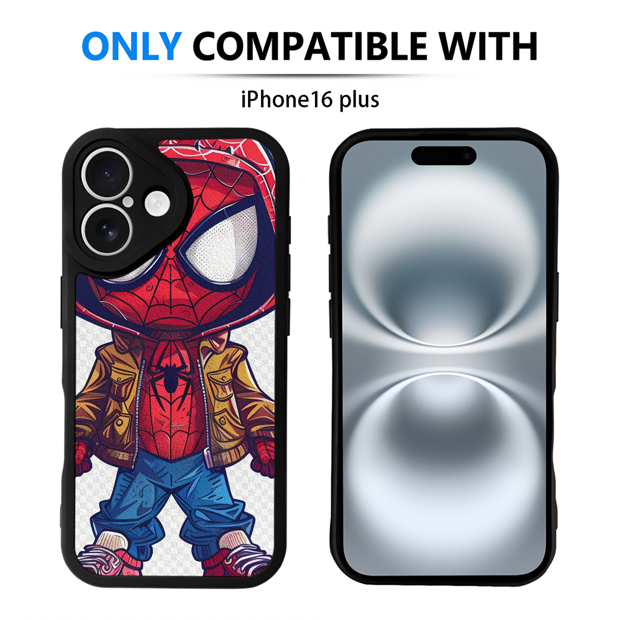 Spider Man スパイダーマン 【iPhone 16シリーズ対応】シリコンスマホケース（レザー調） 材質：シリコン